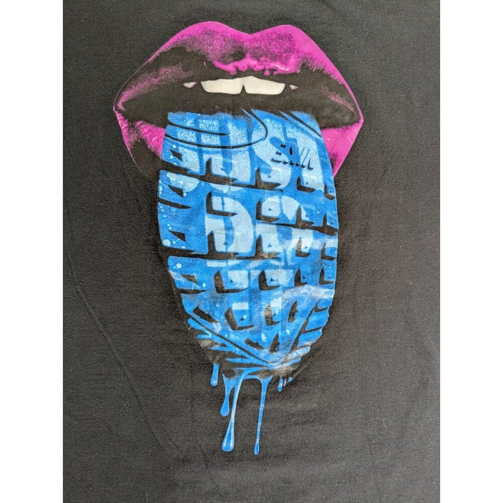 Nike Sportswear Lips and Tongue Black Tshirt Men's Sz L 100% Cotton Just Do It - Picture 2 of 10
